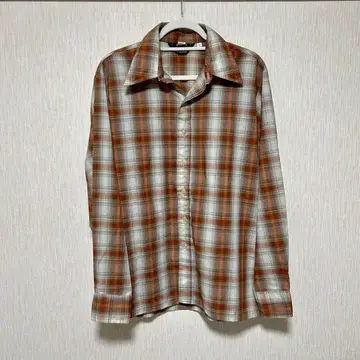 [ 구제 의류 ] 70s~80s Hutspah 체크 무늬 플란넬 셔츠 L