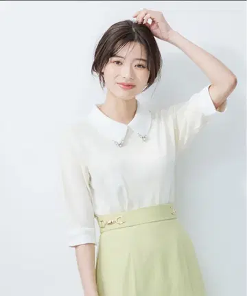 [ 12Twelve Agenda ] 비쥬 카라 배색 니트 풀오버