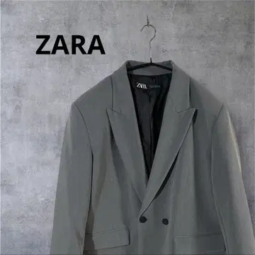 ZARA 새상품 2025 더블 브레스트 오버 사이즈 자켓 그레이 L