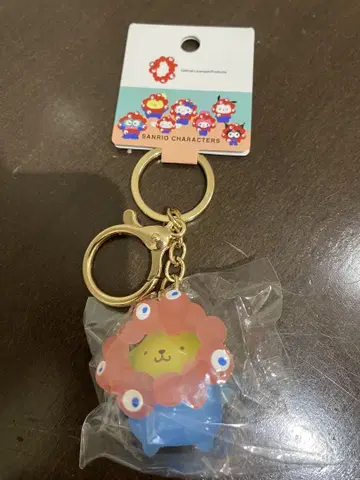 새상품 산리오 미야쿠미야쿠 클리어 키링 폼폼푸딩 오사카 만박