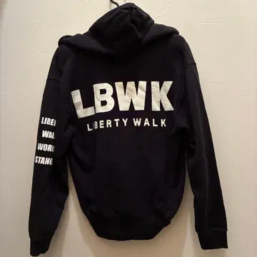 LIBERTY WALK 백 프린트 후드티 블랙
