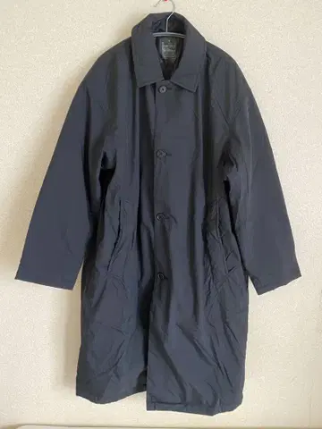 [ 새상품급 ] 무인양품 워셔블 솜 스텐카라 코트 블랙 신사 M