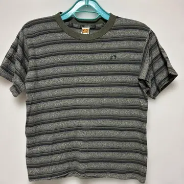 USA HANG TEN 멀티 보더 T셔츠 짧은 기장 L 90s