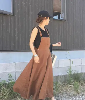 Spick&Span 브라운 살로펫 스타일 롱 스커트