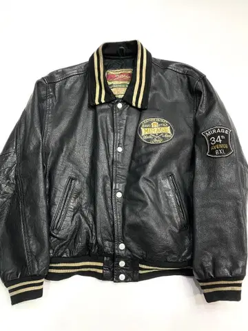80년대 빈티지 가죽 바시티 자켓 스타디움 점퍼