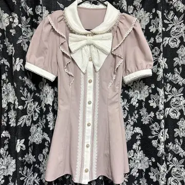 시크릿 허니 펄 옷깃 셋업 핑크