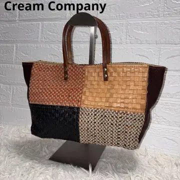[ 새상품급 ] Cream Company 가죽 뜨개질 핸드백 백