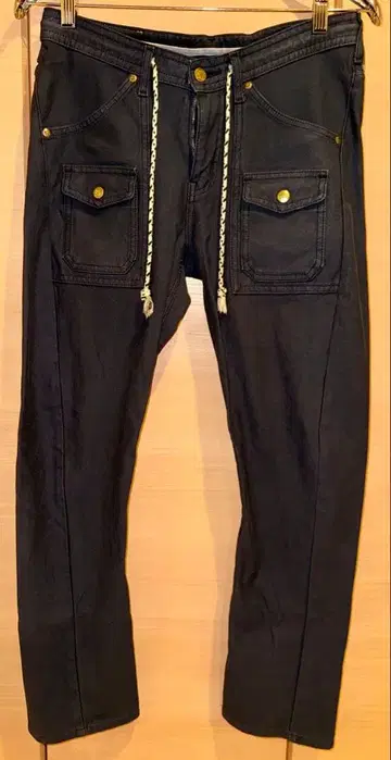 Lee 스트레치 부시 데님 팬츠 M 슬림 스트레이트 블랙