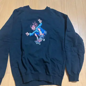 XLARGE 스케이트보드 캐릭터 맨투맨 M 블랙