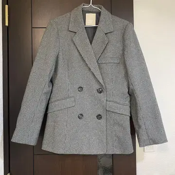 FREE'S MART 그레이 계열 체크 더블 브레스트 자켓 M 사이즈