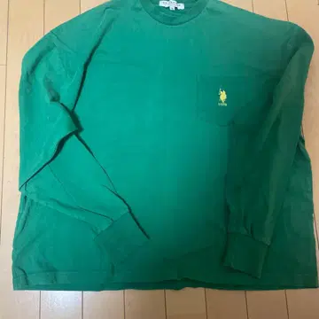U.S. POLO ASSN. 그린 컬러 긴팔 티셔츠 S 사이즈