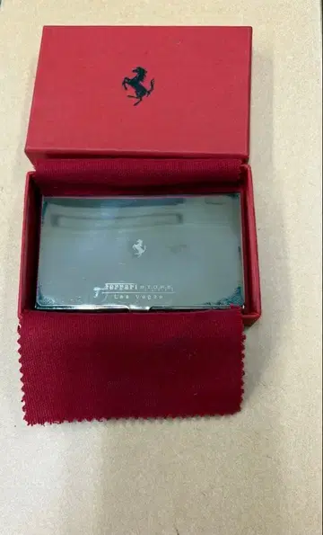 페라리 실버 명함지갑