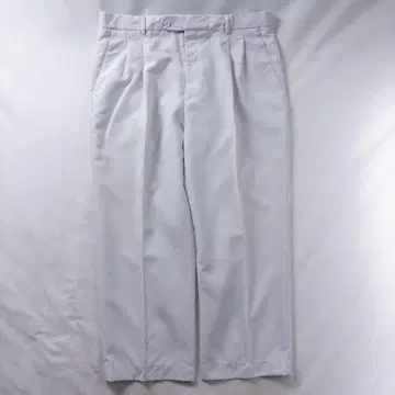 빈티지 구제 의류 00s 2턱 드레이프 화이트 배기 와이드 슬랙스