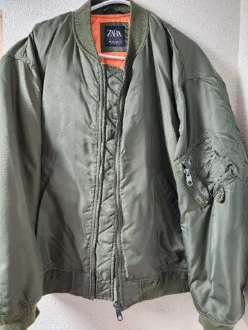 ZARA MA-1 봄버 자켓 카키 L 사이즈