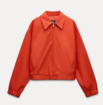 ZARA 자켓 짧은 기장 레드 오렌지 XL 자라