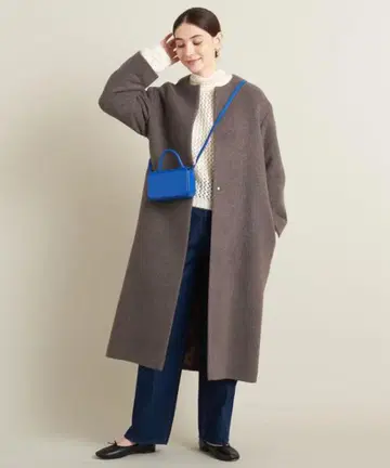 미사용 BEAUTY&YOUTH MANTECO 노카라 벨트 롱 코트