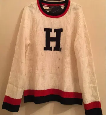 최종 가격 인하 빅 H 로고 타미힐피거 니트 스웨터 새상품