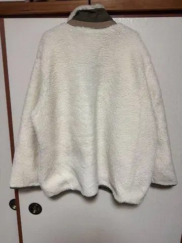 화이트 플리스 자켓 2XL