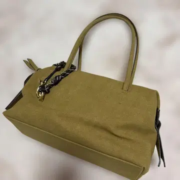 카멜 스웨이드풍 보스턴 백