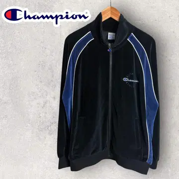 챔피온 Champion 자수 로고 벨로아 절개 트랙 자켓