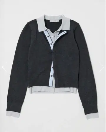 moussy DOUBLE LAYERED 니트 셔츠 새상품