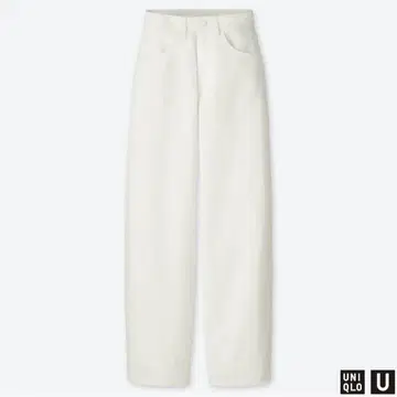 UNIQLO U 와이드 핏 커브 진즈 화이트