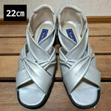 SUMURILA 실버 크로스 스트랩 샌들 22cm 실버