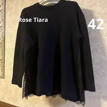 새상품급 빅 사이즈 42 로즈 티아라 백 레이스 루즈핏 A 라인 튜닉