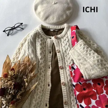 b1508* ICHI 이치 셰틀랜드 울 니트 가디건