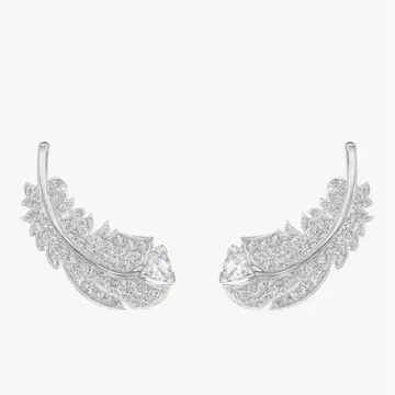 [ 선착순 ] swarovski 페더 귀걸이 깃털