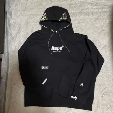 Aape XXL 블랙 후드티