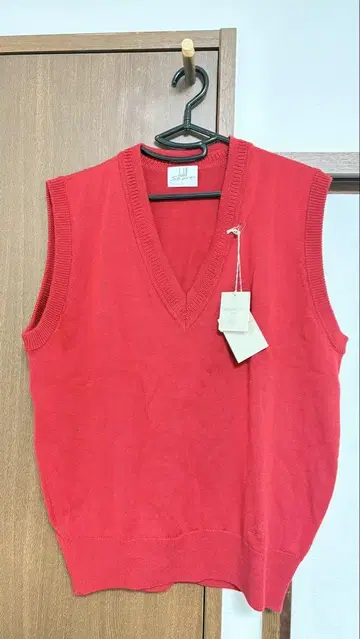 dunhill Sport 빨간색 니트 베스트 L 사이즈