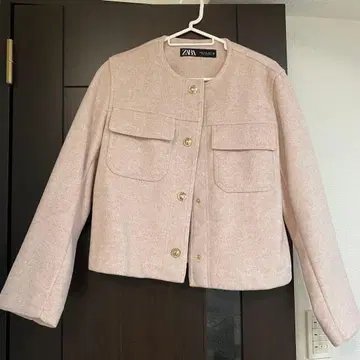 ZARA 핑크 자켓 골드 버튼