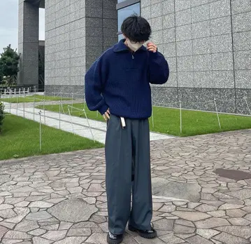 oncily 하프 지퍼 니트