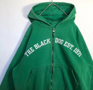 THE BLACK DOG 더블랙독 자수 풀 집업 후드티