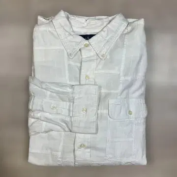 랄프 로렌 패치워크 버튼 다운 셔츠 커스텀 핏 XL 상당