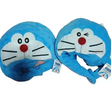 도라에몽 봉제 인형 모자 컴프 세트