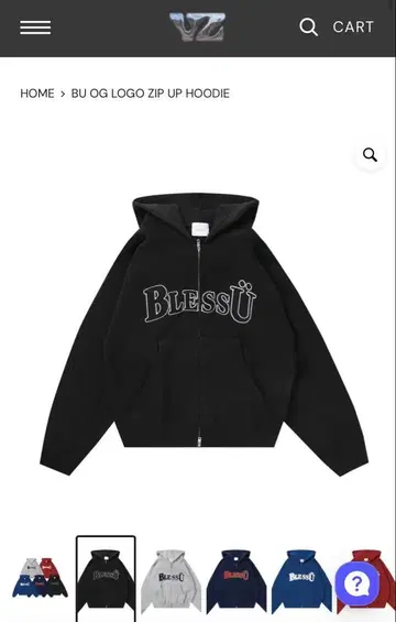 BlessU 지퍼 후드티