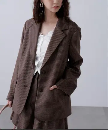 FREE'S MART 체크 무늬 테일러드 자켓