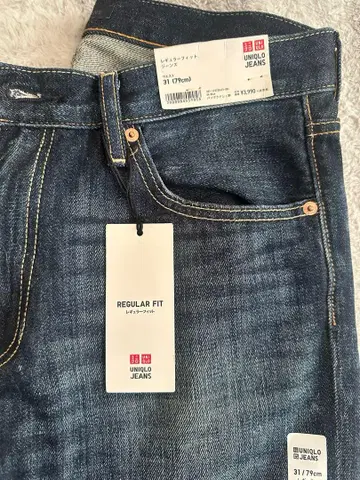 [ 미사용 새상품 ] UNIQLO 레귤러 핏 데님 31 (79cm)