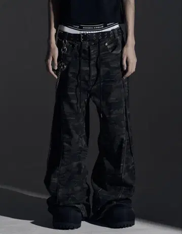 Rosen Kreuz ZIP WIDE BAGGY PANTS