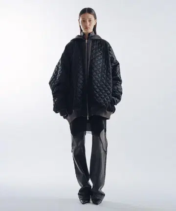 keiskeyoshida Quilted Silk Lining Hoodie