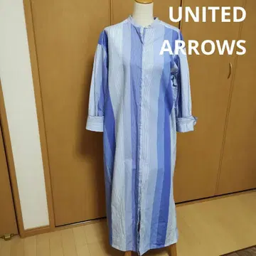 UNITED ARROWS 스트라이프 롱 셔츠 원피스