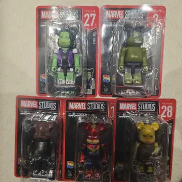 MARVEL 마블 해피 복권 베어브릭상 5개 세트