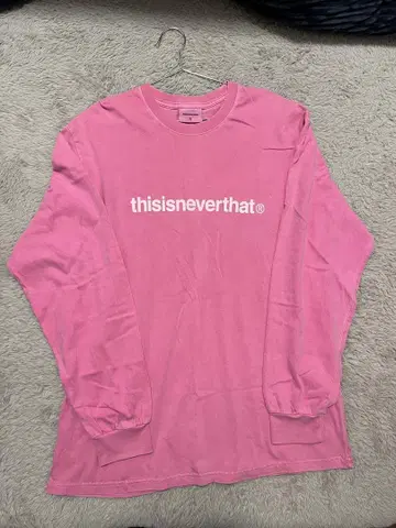 thisisneverthat 핑크 로고 T셔츠 L 사이즈