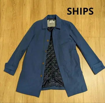 SHIPS 쉽스 스텐카라 코트 네이비 퀼팅 라이너