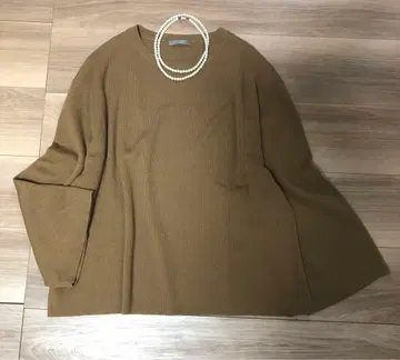 새상품급 띠어리 럭스 풀오버 와이드 박스 니트 브라운 S