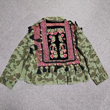 zara 자수 밀리터리 자켓