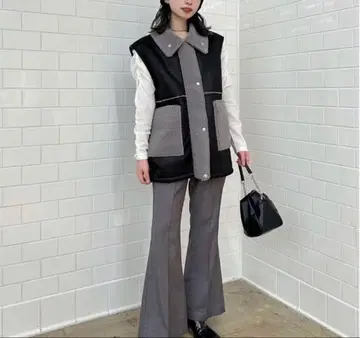 Kastane 페이크 무스탕 베스트 카스타네