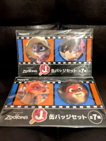 Happy 복권 주토피아 J상 캔뱃지 세트 닉 주디